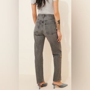 Agolde Women's Straight Leg Jeans in Charcoal